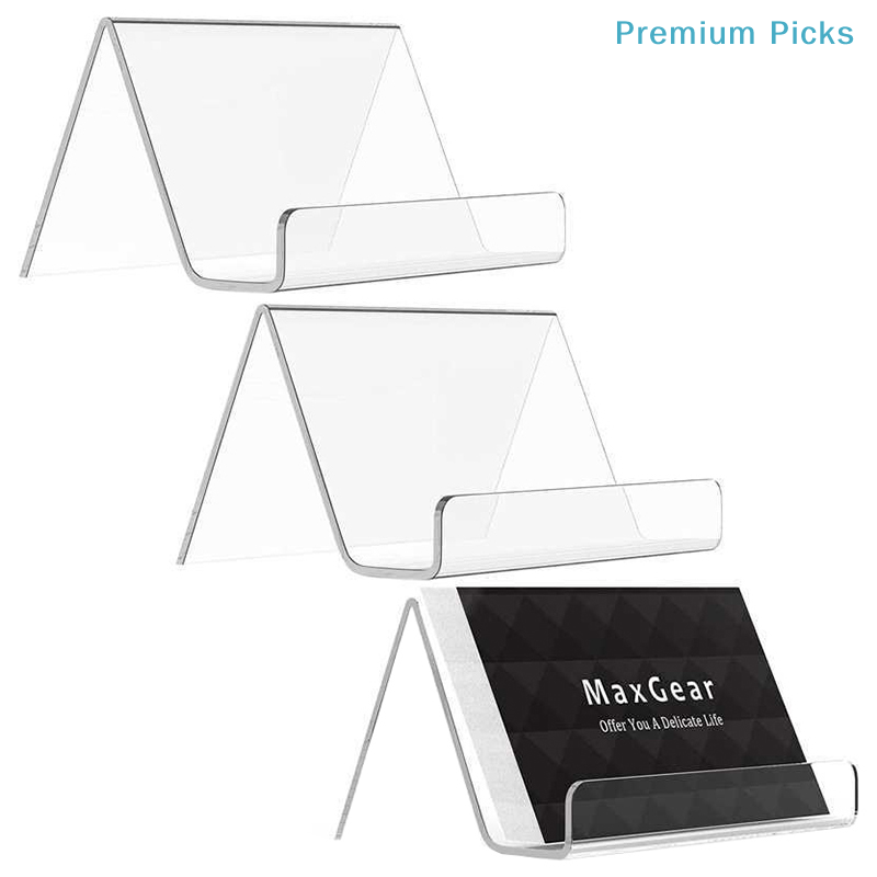 Desk Setup Equipment - 휴대용 투명 아크릴 데스크탑 명함 홀더