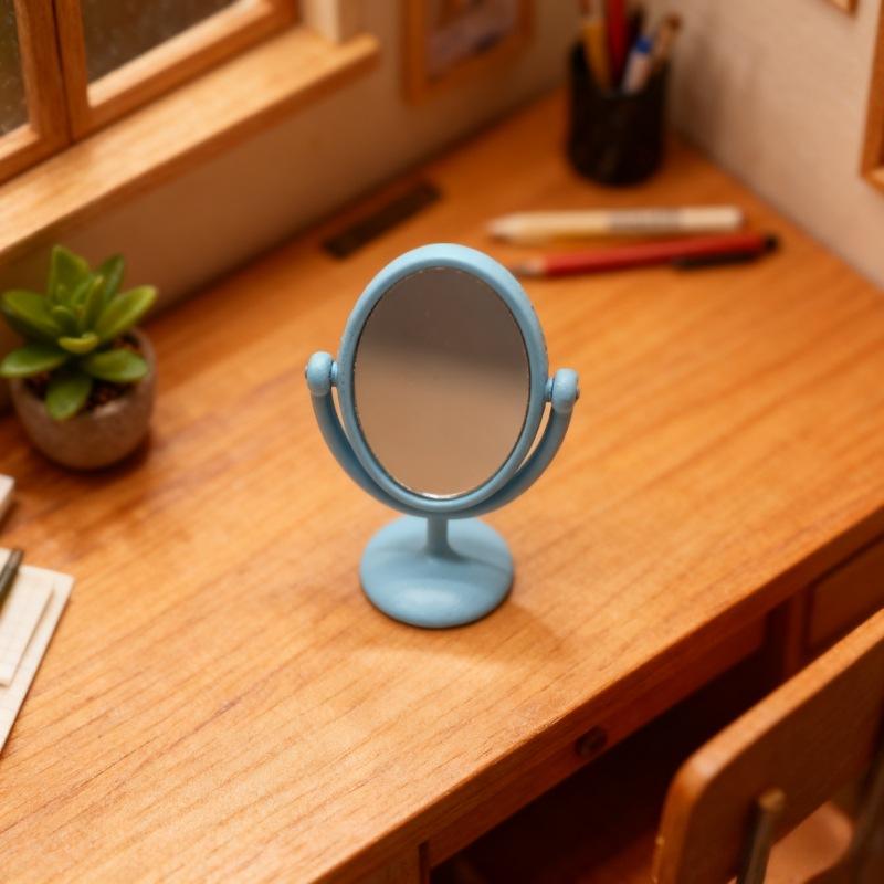 1개 미니어처 레트로 거울 화장대 장면 모델 1:12  - Desk Setup Retro 리뷰 및 가격