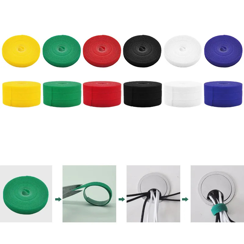 1/2/3pcs 재사용 가능한 5M 케이블 정리기 와이 - Cable Velcro Strap 리뷰 및 가격