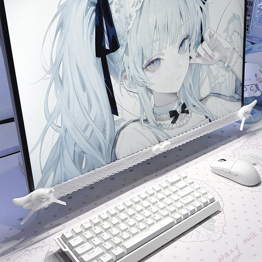 새로운 화면 장식 화이트 레이스 모니터 트림과 플러시  - Gaming Setup Desk 리뷰 및 가격