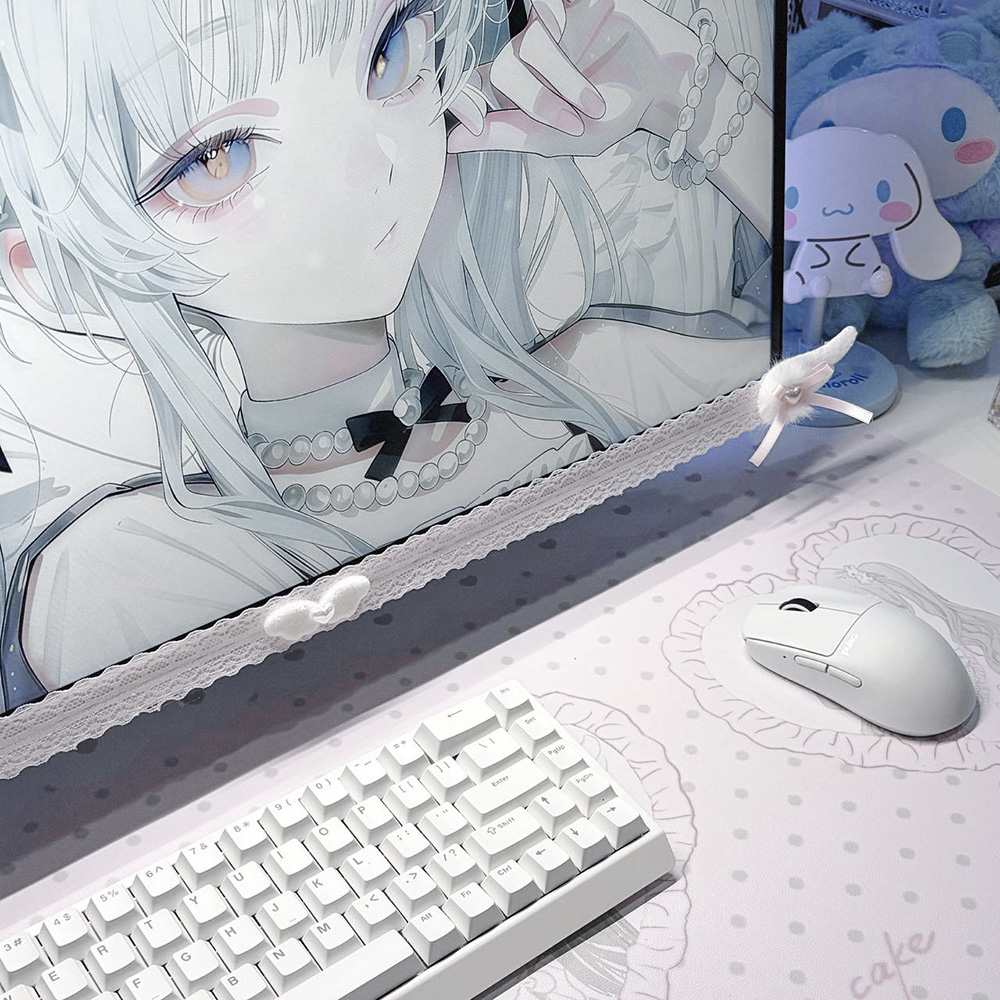 새로운 화면 장식 화이트 레이스 모니터 트림과 플러시  - Gaming Setup Desk 리뷰 및 가격