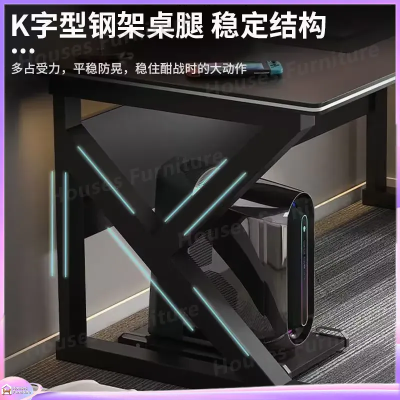 카페 메탈 게이밍 데스크 블랙 MDF 컴퓨터 테이블(P - Desk Setup Pc 리뷰 및 가격