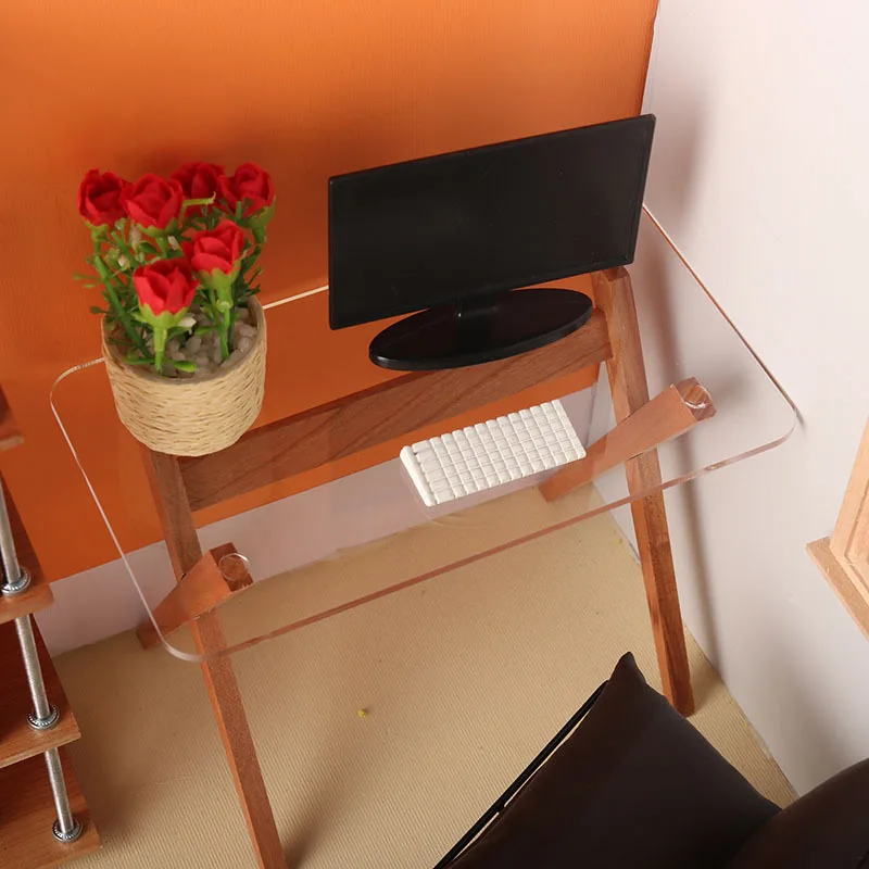 1:6 BJD 인형 집 컴퓨터 책상 미니 책상, 미니어 - Desk Setup Kids 리뷰 및 가격
