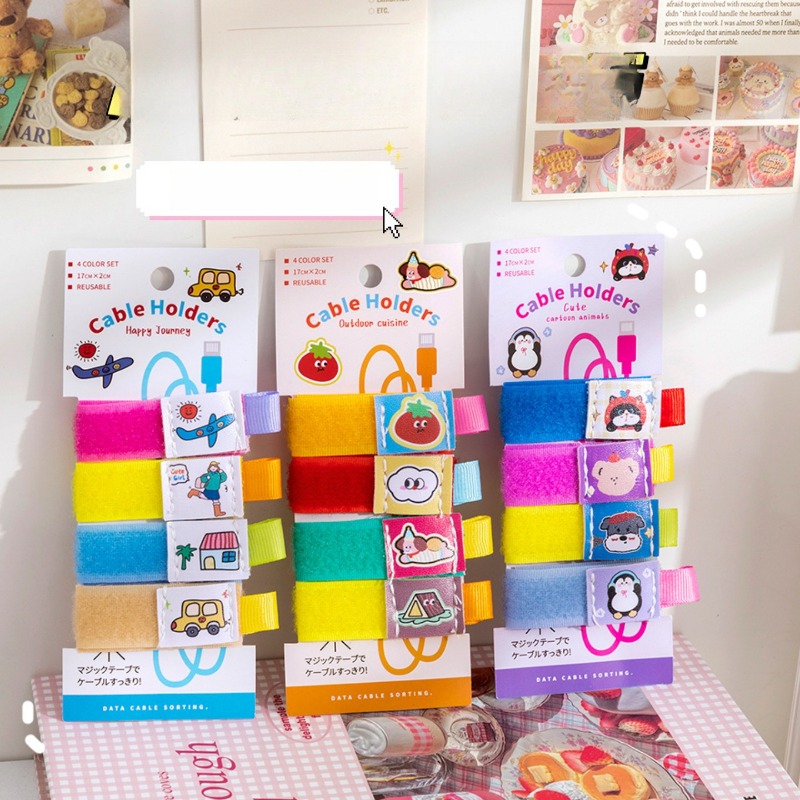 3pcs 재사용 가능한 폴리아미드 케이블 래퍼 학생용  - Cable Velcro Strap 리뷰 및 가격