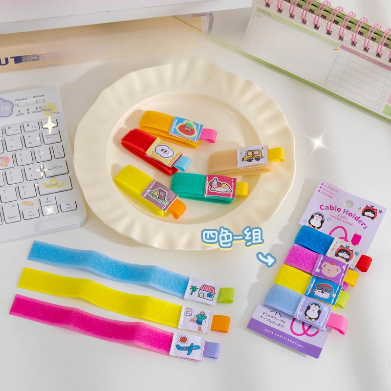 3pcs 재사용 가능한 폴리아미드 케이블 래퍼 학생용  - Cable Velcro Strap 리뷰 및 가격