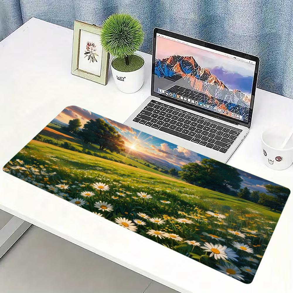 내추럴 데이지 메도우 대형 확장형 게이밍 마우스 패드  - Desk Setup Natural 리뷰 및 가격
