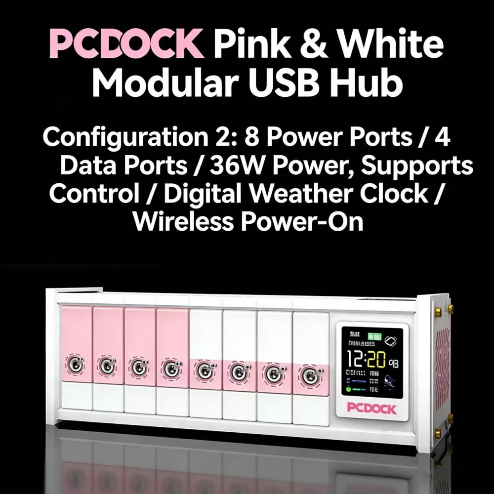 PCDOCK 블록 USB 데스크탑 멀티탭 스위치 포함  - Desk Setup With Laptop 리뷰 및 가격