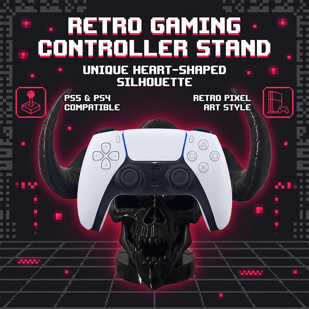 독특한 데빌 스컬 혼 컨트롤러 홀더 데스크 오거나이저  - Gaming Setup Desk 리뷰 및 가격