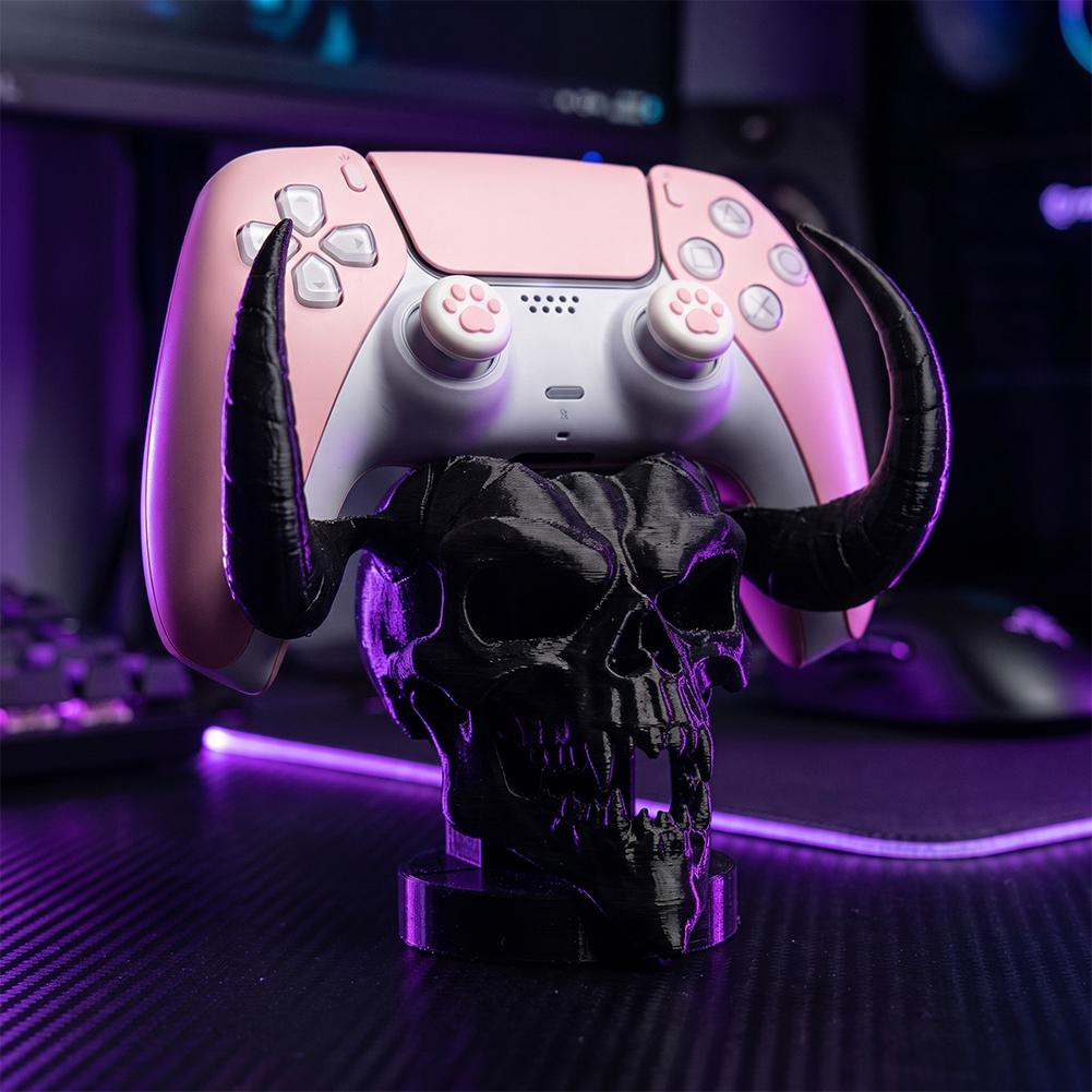 독특한 데빌 스컬 혼 컨트롤러 홀더 데스크 오거나이저  - Gaming Setup Desk 리뷰 및 가격