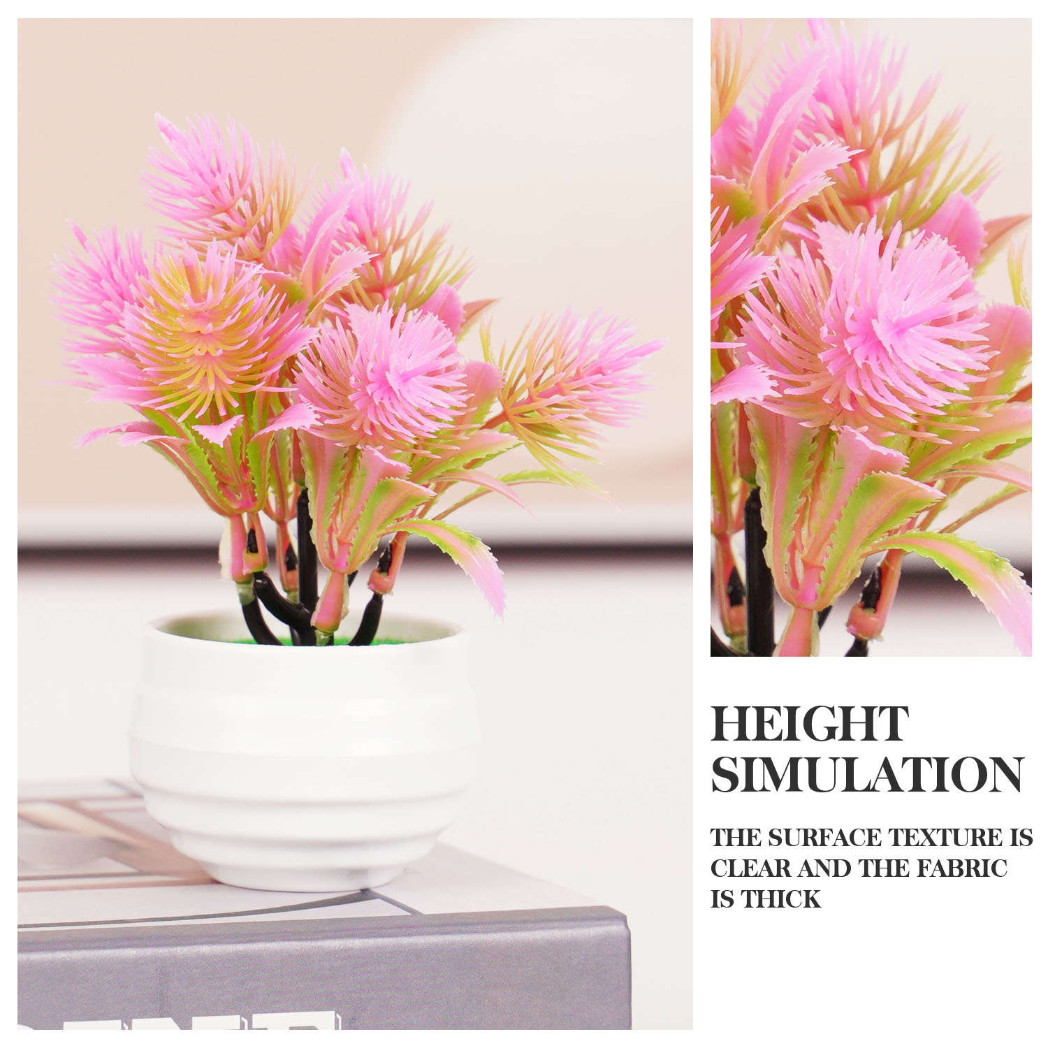 인공 미니 식물 분재 작은 시뮬레이션 솔방울 냄비 식물 - Desk Setup At Home 리뷰 및 가격