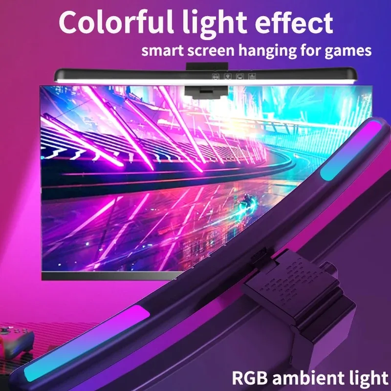 컴퓨터 모니터 라이트 바 RGB 음악 리듬 스크린 행잉 - Gaming Setup Desk 리뷰 및 가격